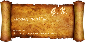 Gazdag Noémi névjegykártya