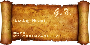 Gazdag Noémi névjegykártya